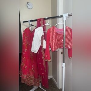 Red and Gold Traditional Outfit Set